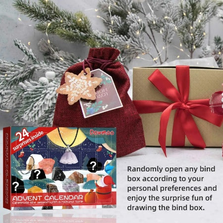Christmas Advent Calendar Mineral Blind Box 24-Box Christmas Gift Toy Mineral Blind Box