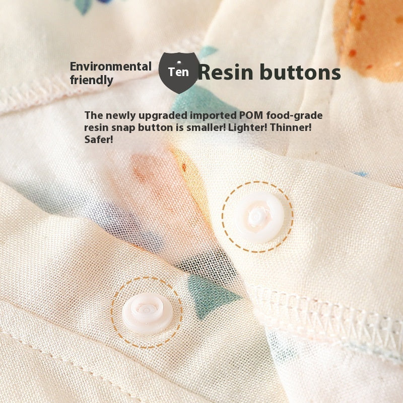 Class A Bamboo Cotton Gauze Baby Jumpsuit: Lightweight Summer Clothing for Airy Comfort