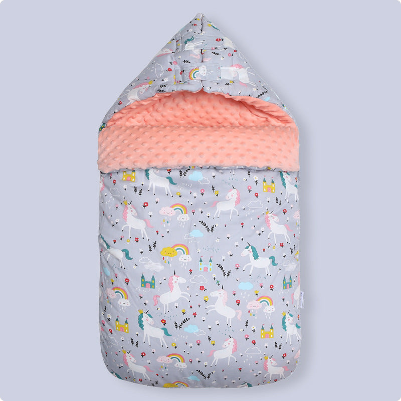 Printed Baby Cotton Anti-Startle Sleeping Bag - Cozy and Secure Sleep Solution