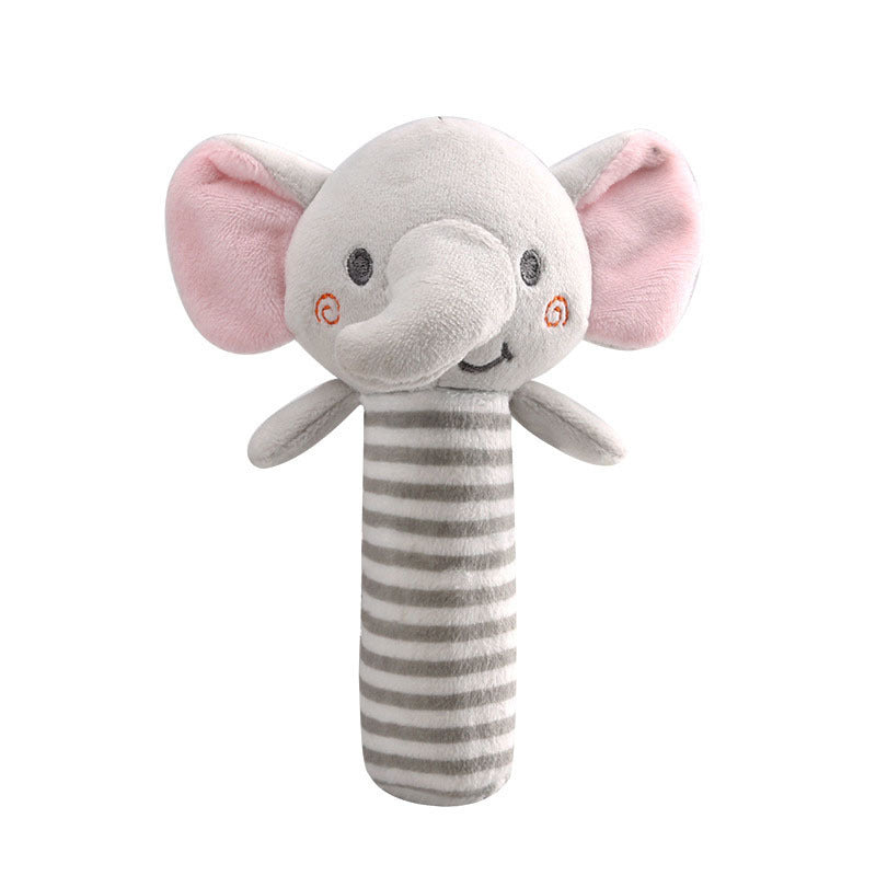 Adorable Baby Stick Animal Hand-Held Rattle Comfort Toy - Soothing and Fun