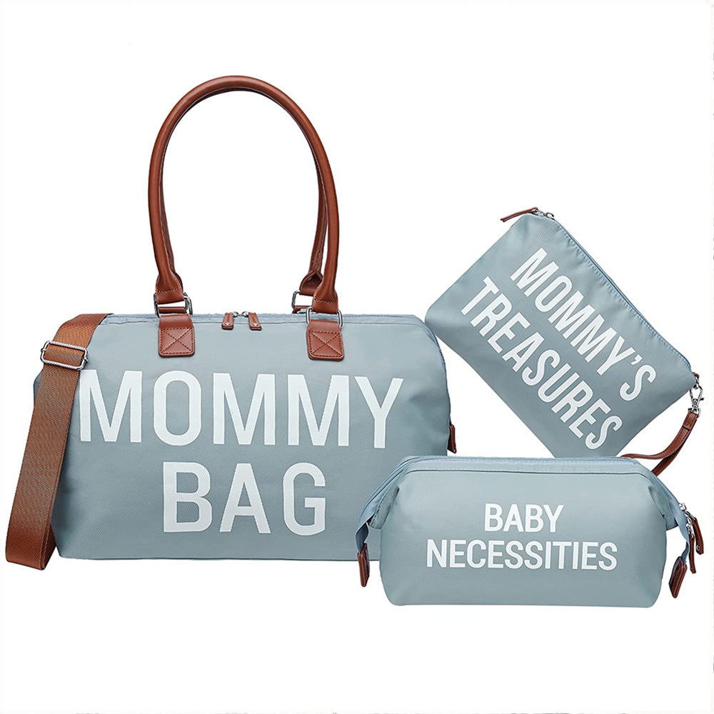 Essential Travel Companion: 3-Piece Portable Bag Set Tailored for Moms on the Go!
