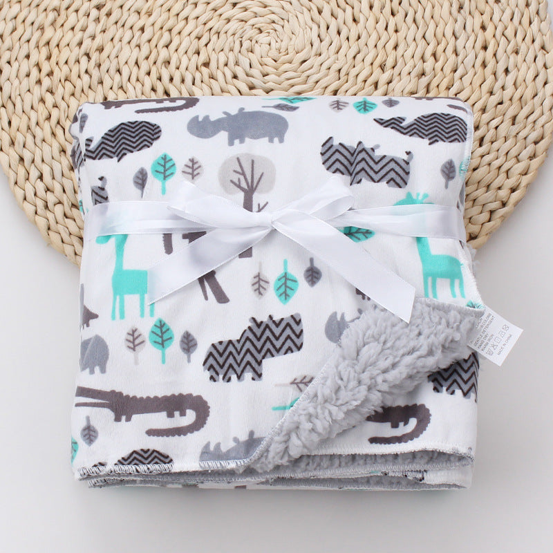 Adorable Cartoon Printed Baby Blanket for Cozy Comfort