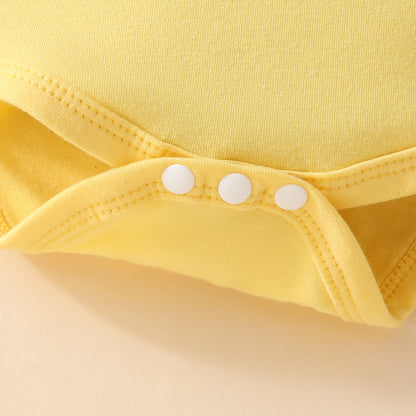 Adorable Baby Girl Sunflower Suspender Dress with Ruffled Shoulder Romper and Headband