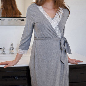 Elegant Nightdress Maternity Sleepwear - Stylish Comfort for Expectant Moms