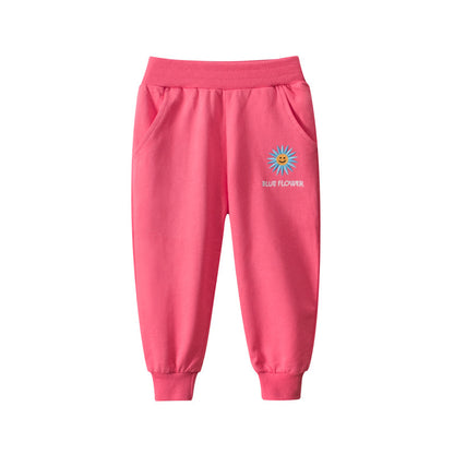 Stylish Girls' Trousers - Thin Western-Style Sports Pants for Kids' Outer Wear