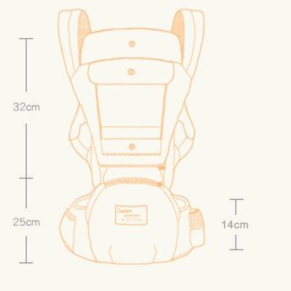 Multi-Functional Baby Waist Stool – Love Child Treasure Carrier for 3–36 Months, Printed Oxford Fabric