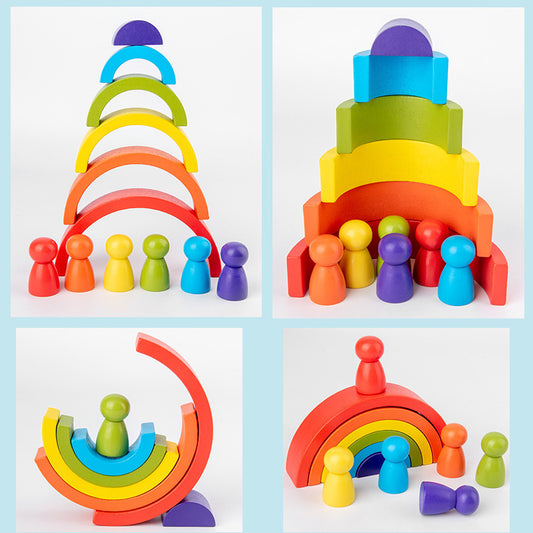 Creative Fun: Rainbow Arched Building Blocks for Imaginative Play