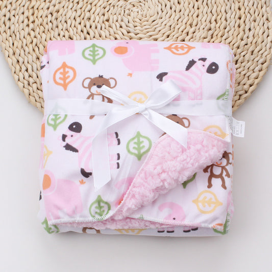 Adorable Cartoon Printed Baby Blanket for Cozy Comfort