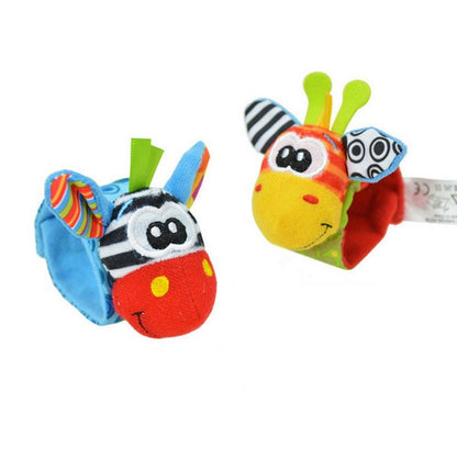 Adorable Baby Cartoon Bell Wrist Strap and Socks Set