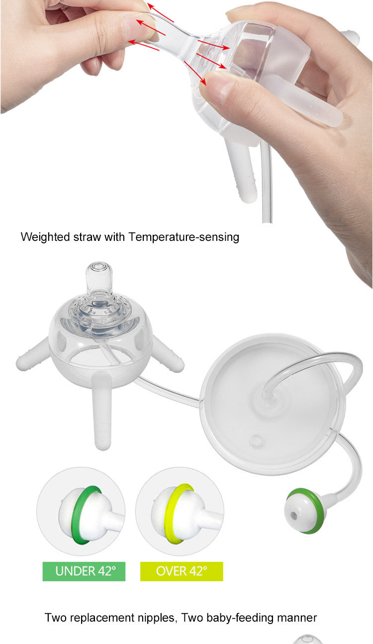 Easy Transition: Silicone Sippy Feeding Bottle for Children's Training Cups