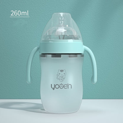 Say Goodbye to Spills: Baby Silicone Soft Anti-Drop Bottle with Straw