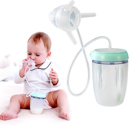 Easy Transition: Silicone Sippy Feeding Bottle for Children's Training Cups