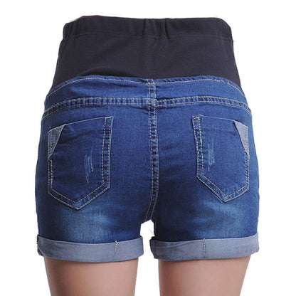 Stylish Comfort: Maternity Denim Shorts - Essential Summer Wear for Expecting Moms