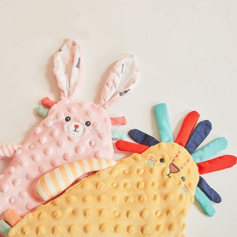 Kawaii Bunny Ears Baby Appease Towel: Nursing Teether & Comfort Cuddling Toy for Newborns and Toddlers