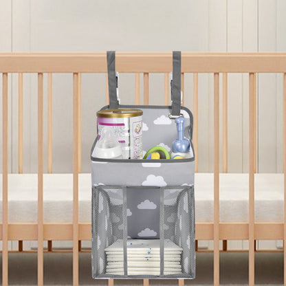 Premium Baby Hanging Diaper Bag: Oxford Cloth Bedside Storage for Clothes & Essentials