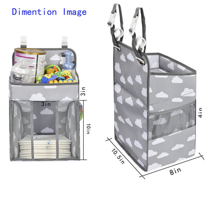 Premium Baby Hanging Diaper Bag: Oxford Cloth Bedside Storage for Clothes & Essentials