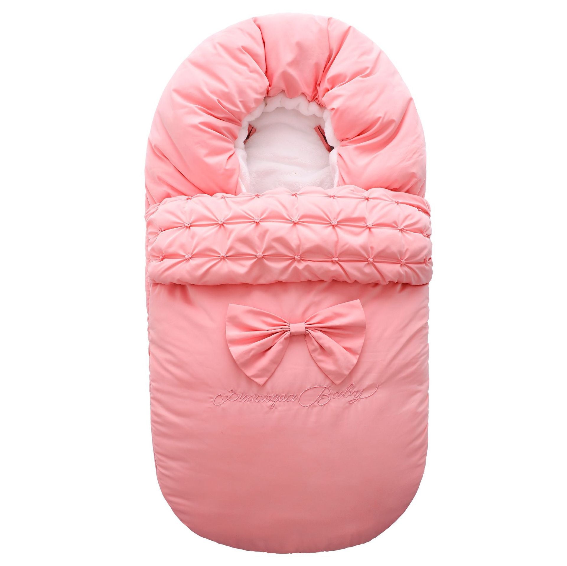 Premium Newborn Baby Sleeping Bag: Night Sacks, Blanket Wrap with Bow, Outdoor Infant Toddler Warm Winter Swaddling Stroller Wrap