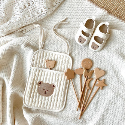 Organize with Ease: Ins Korea Crib Storage Hanging Bag - Perfect for Strollers, Diapers, Bottles, and Toys