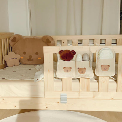 Organize with Ease: Ins Korea Crib Storage Hanging Bag - Perfect for Strollers, Diapers, Bottles, and Toys