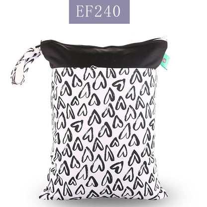 Stay Organized On-the-Go: Double Zipper Stitching Cloth Diaper Bag - Essential Baby Diaper Storage Solution