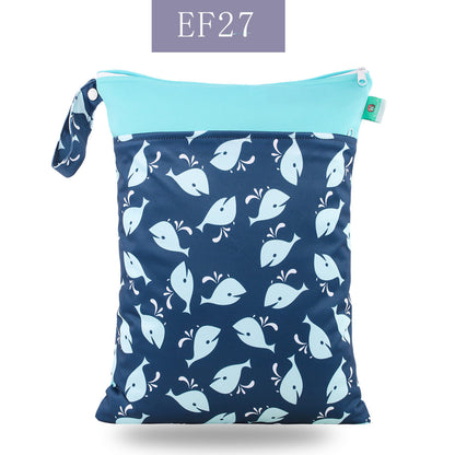 Stay Organized On-the-Go: Double Zipper Stitching Cloth Diaper Bag - Essential Baby Diaper Storage Solution
