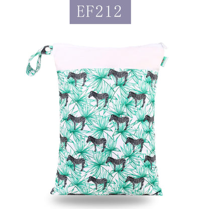 Stay Organized On-the-Go: Double Zipper Stitching Cloth Diaper Bag - Essential Baby Diaper Storage Solution