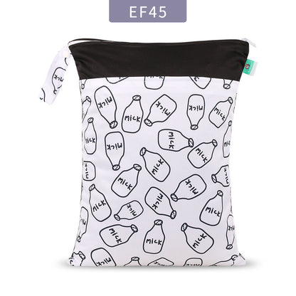 Stay Organized On-the-Go: Double Zipper Stitching Cloth Diaper Bag - Essential Baby Diaper Storage Solution