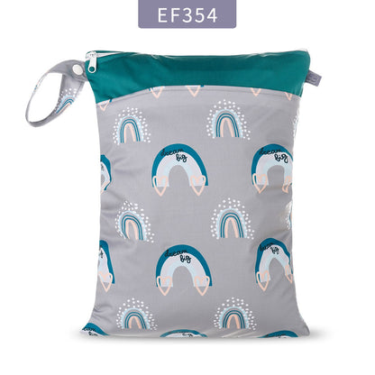 Stay Organized On-the-Go: Double Zipper Stitching Cloth Diaper Bag - Essential Baby Diaper Storage Solution