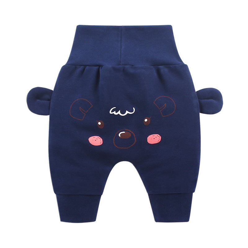 Cartoon Printed High Waist Big PP Pants for Baby - Casual Trousers