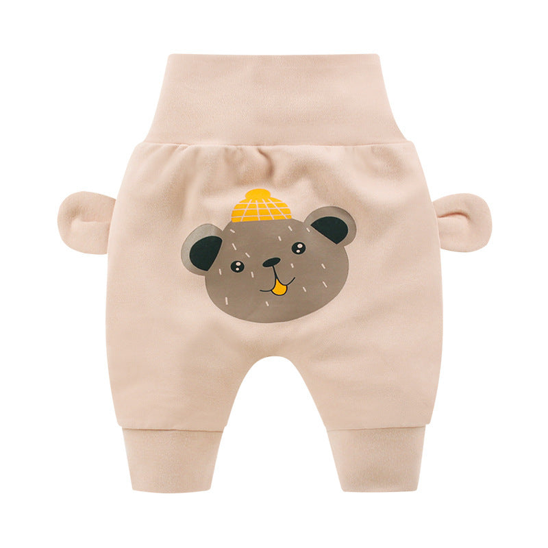Cartoon Printed High Waist Big PP Pants for Baby - Casual Trousers