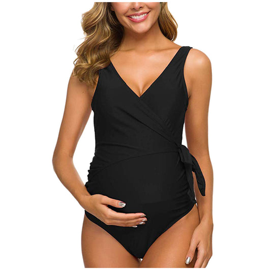 Stunning Maternity Style: New European and American One-Piece Sexy Swimwear for Pregnant Women