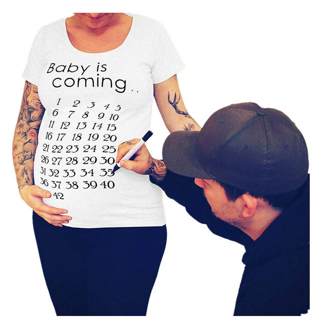 Printed Maternity Shirts - Slim Fit Pregnancy Tops for Women