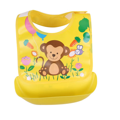 Cartoon Printed Waterproof Saliva Pocket Bib - Anti-Stain Solution for Babies