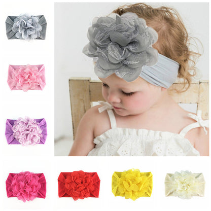 Adorn Your Little One with Elegance: Chiffon Mesh Flower Baby Headdress Headband in Various Styles and Colors