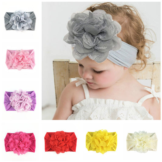 Adorn Your Little One with Elegance: Chiffon Mesh Flower Baby Headdress Headband in Various Styles and Colors
