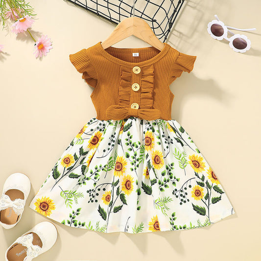 Toddler & Baby Girls Summer Dress – Sleeveless Casual Outfit for Girls (Sizes 80–120 cm)