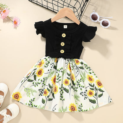 Toddler & Baby Girls Summer Dress – Sleeveless Casual Outfit for Girls (Sizes 80–120 cm)