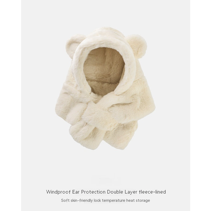 Adorable Baby Bear Hat with Scarf: Cozy and Warm for Infants