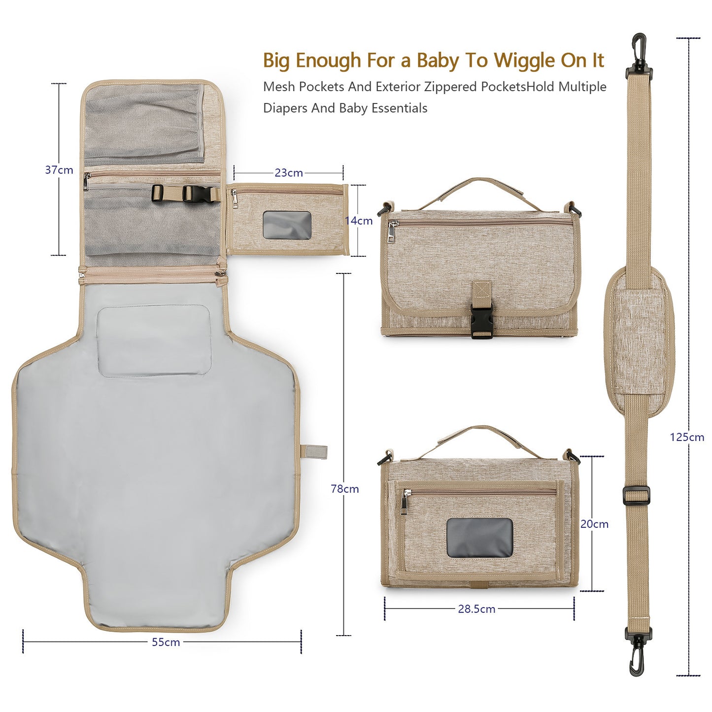 Folding Waterproof Portable Baby Essentials and Diaper Pad: On-the-Go Comfort for Your Little One