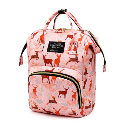 Effortless Style and Practicality: Printed Ultra-light Mommy Backpack