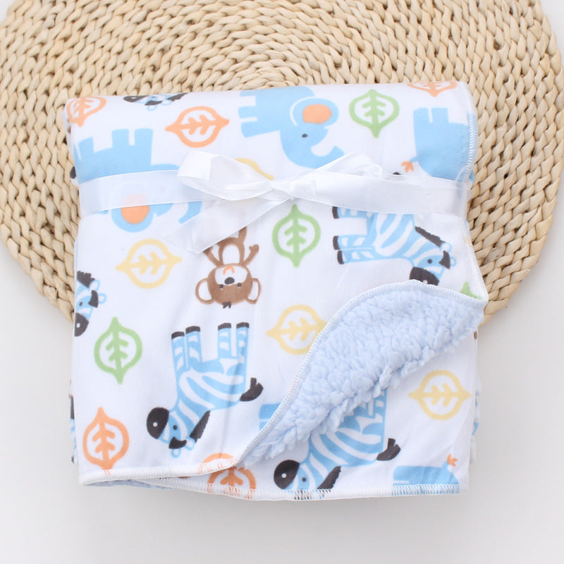 Adorable Cartoon Printed Baby Blanket for Cozy Comfort