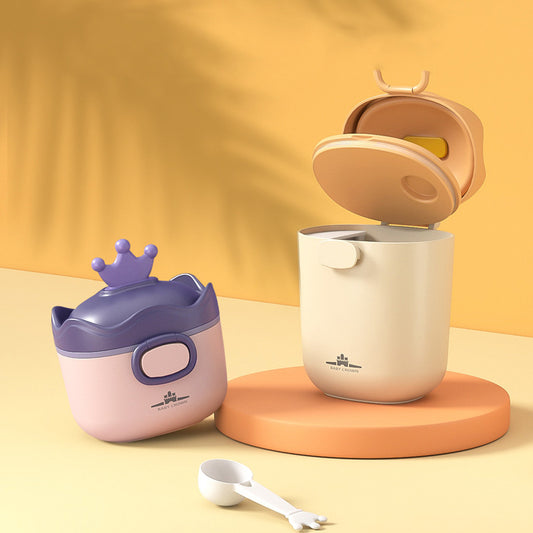 Portable Hand-Held Large Capacity Crown Milk Powder Box