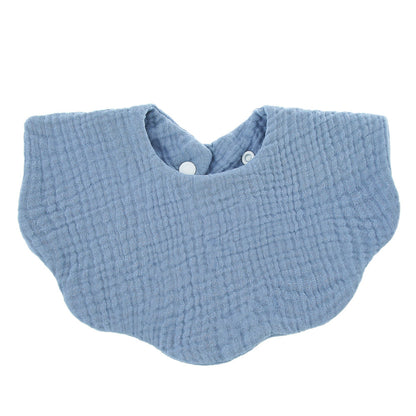Adorable Baby Printed Saliva Towel: Soft Cotton Gauze Wavy Bib for Children