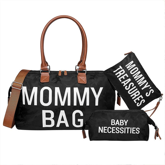 Essential Travel Companion: 3-Piece Portable Bag Set Tailored for Moms on the Go!