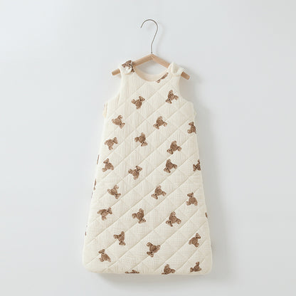 Cozy and Safe Baby Cotton-Padded Sleeping Bag Vest for Restful Nights