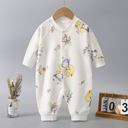 Printed Cotton Baby Jumpsuits - Long Sleeve Autumn & Spring Baby Clothes