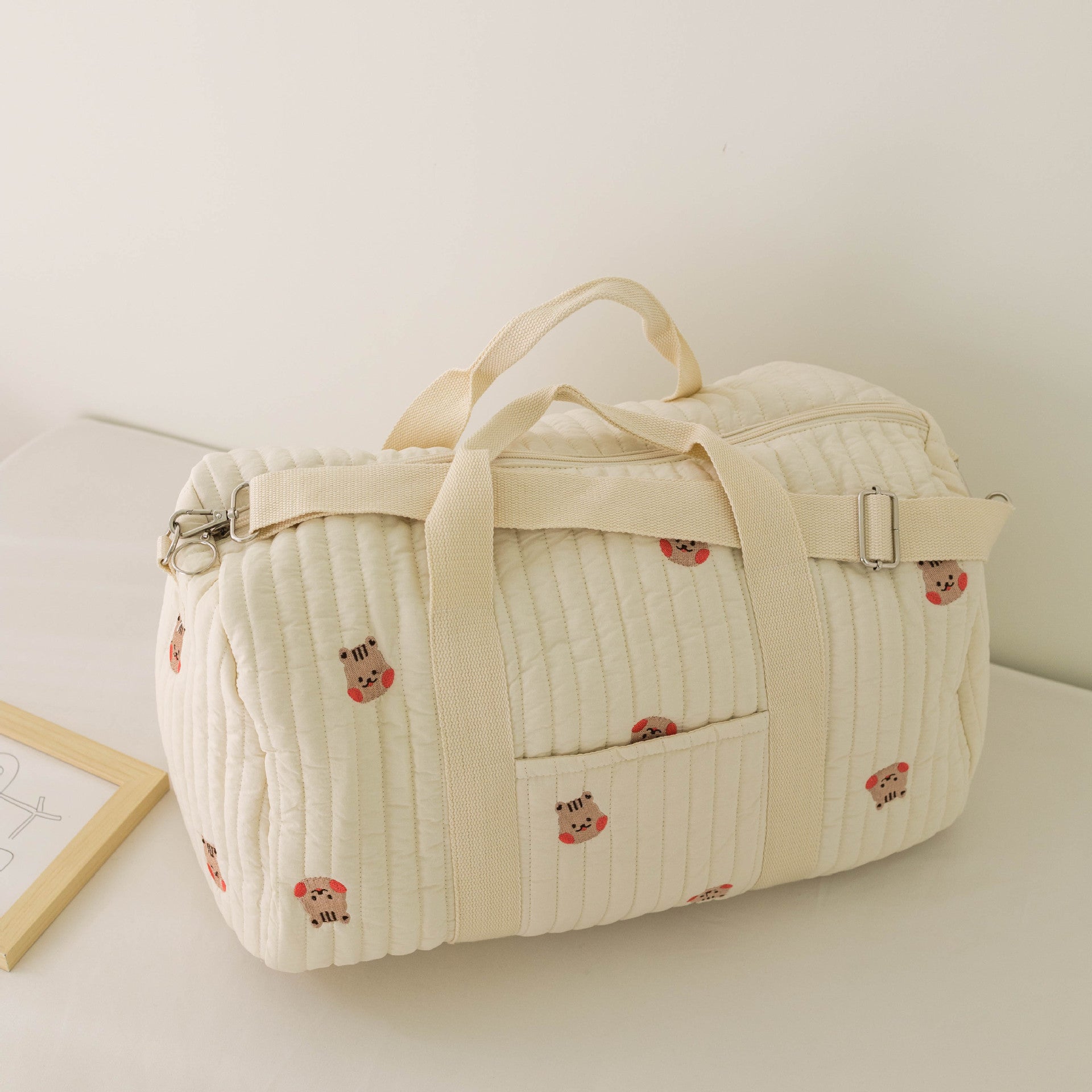 Large Capacity Lightweight Diaper and Baby Accessories Storage Boston Shoulder Bag for Moms on the Go
