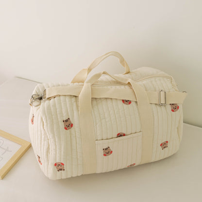Large Capacity Lightweight Diaper and Baby Accessories Storage Boston Shoulder Bag for Moms on the Go