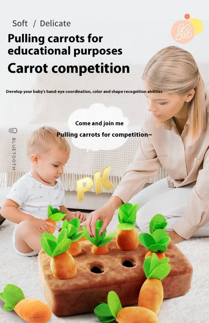 Interactive Baby Pulling Radishes Plush Toy for Action-Packed Fun and Biteable Training