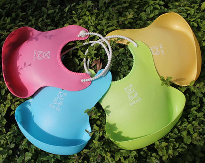 Kid Infant Bibs: Soft Silicone Bib for Mess-Free Feeding